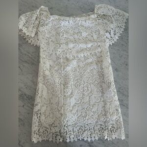 Zara White Lace Top
